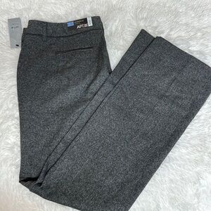 NWT Apt.9 Modern Fit Straight Leg Trousers with faux leather Trim Sz 18L